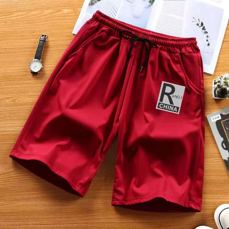 

Male Short Pants Sports Red Yellow Men's Shorts Beach Novelty In Xl Korean Style Streetwear Vintage Stylish Loose Pack 90s Xxl