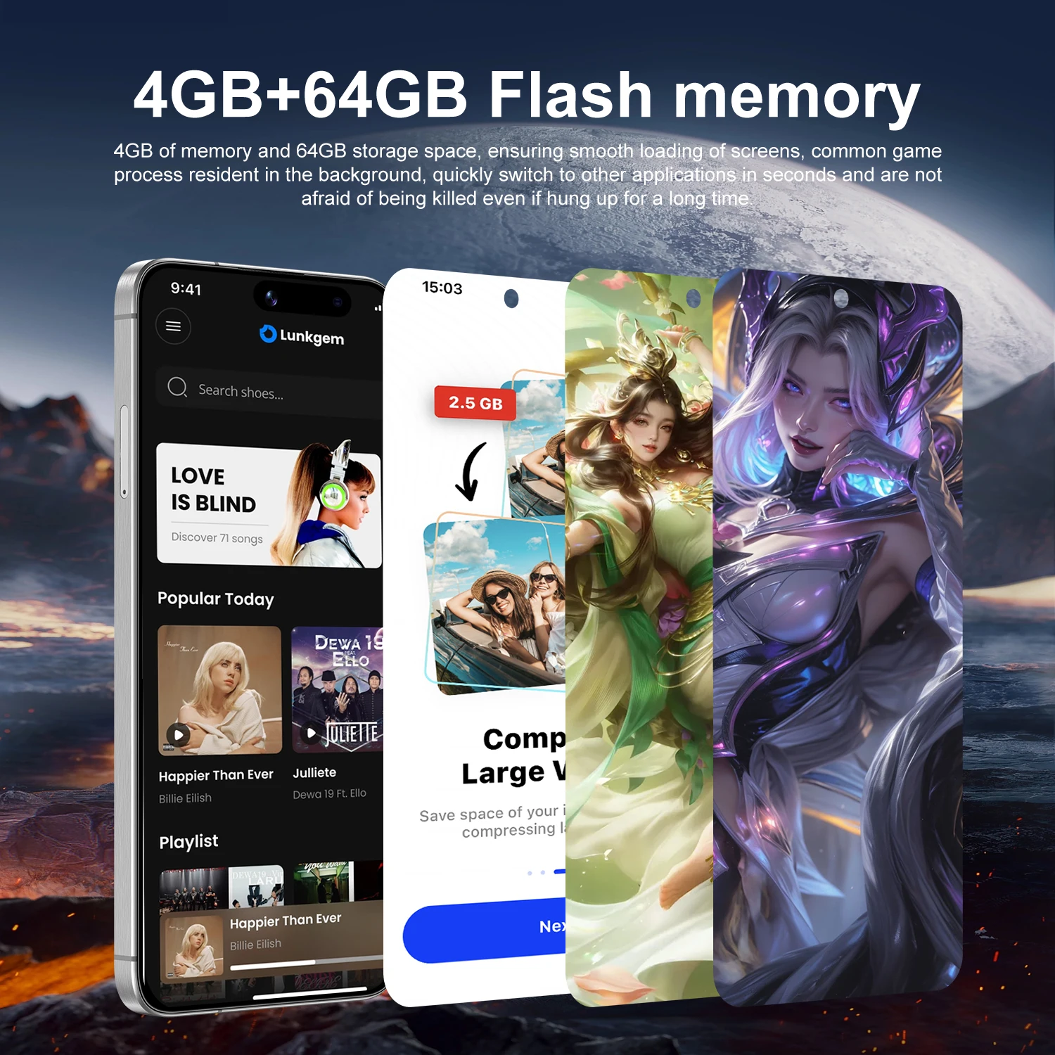 Фото Смартфон IVMI New A57 Global Version, 4G, две SIM-карты, Android 12, 4 ГБ ОЗУ, 64 ГБ ПЗУ, 16 МП, Face ID, разблокированный, мобильный телефон №3