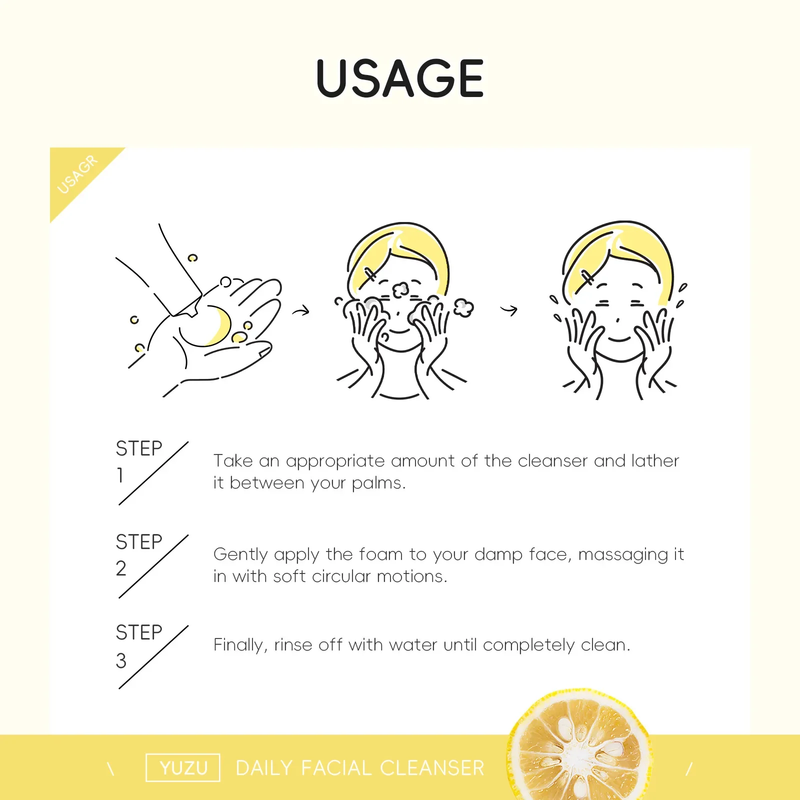 Фото LAIKOU 50 г грейпфрут нежное очищающее очищающее средство для лица глубокая очистка контроль жирности увлажняющий уход за кожей освежающий №4