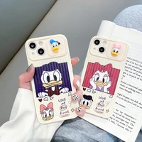 disney donald daisy duck phone case for iphone 11 12 13 mini pro xs max 8 7 plus x xr cover