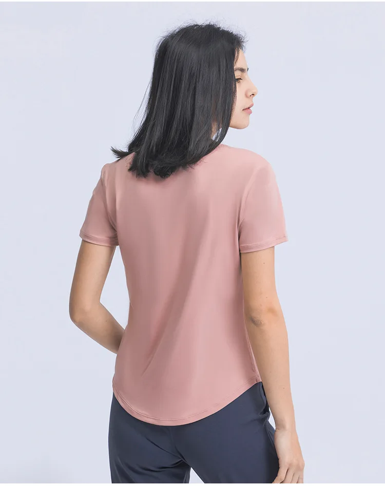Women's T-shirt Yoga Crop Top Fitness Sportswear  Sports Shirts Short Sleeve Woman Top Gym Breathable Quick Dry Fitness Shirt