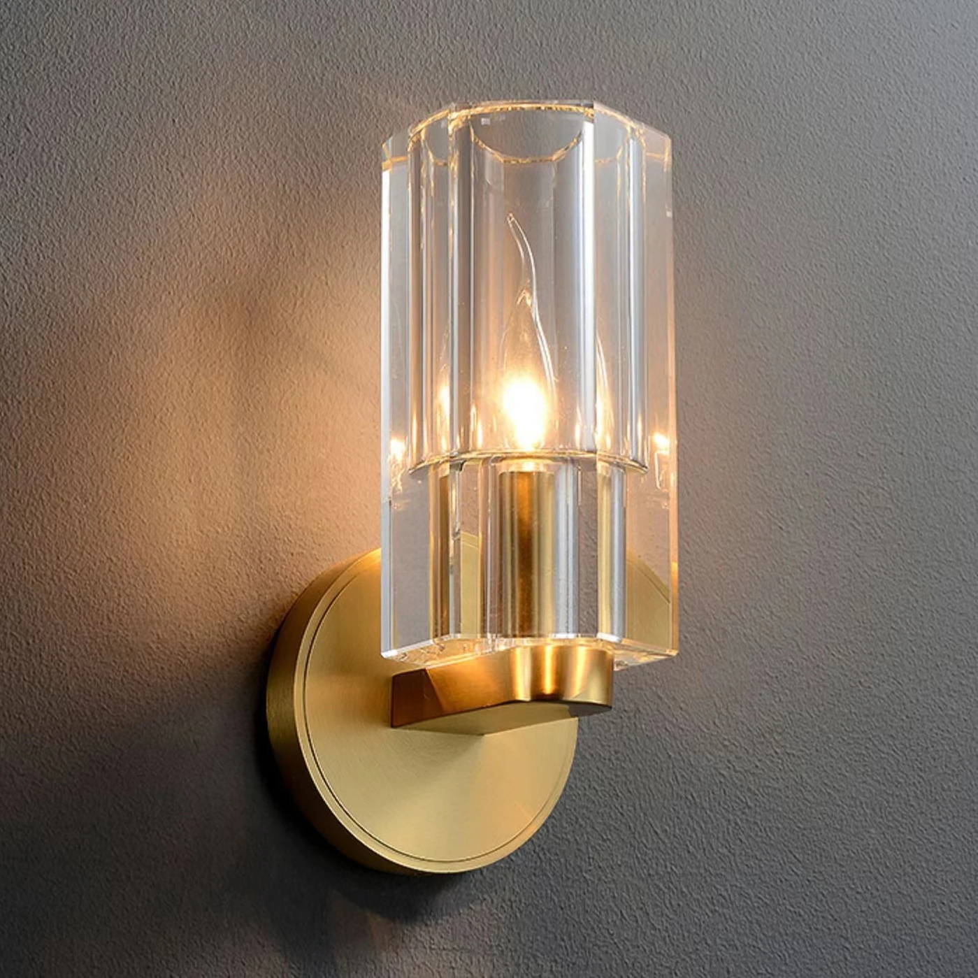 

YEBMLP Modern Luxury Wall Light Interior Deccor Golden Crystal Sconce Aisle Ambient Wall Lamp For Living Room Bedroom Bathroom