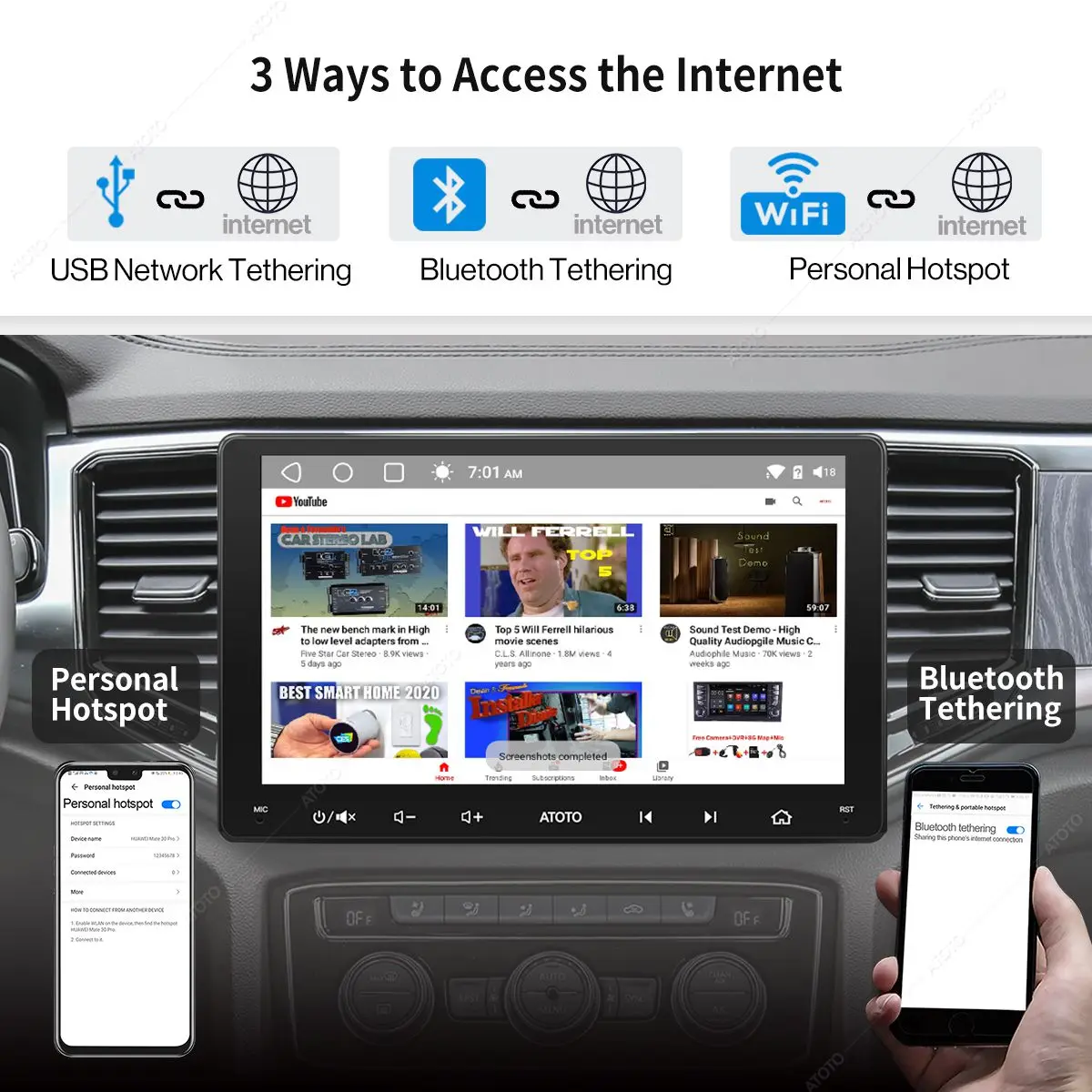 Мультимедийная магнитола ATOTO мультимедийная стерео-система на Android с 9