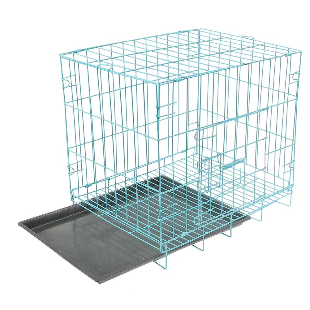 

Folding With Toilet Dog Cage Poodle Small And Medium Dog Cat Cage Rabbit Cage Pet Cage(Blue) Crates-f- houses & pens