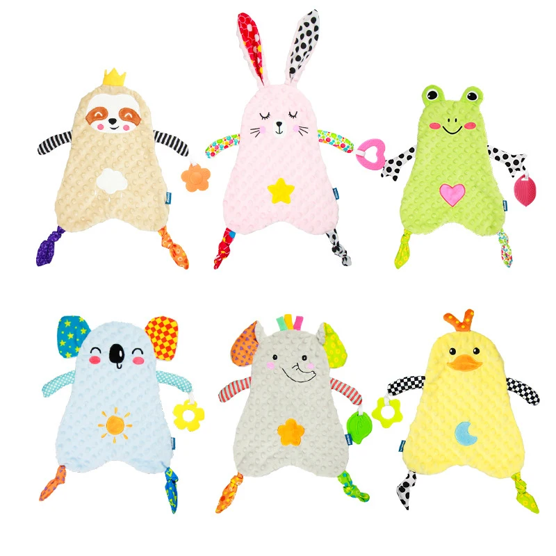 

Newborn Baby Soothe Appease Towel Calm Wipes Kids Infant Towel Blanket Cute Cartoon Plush Toys Comforting Taggies Blanket