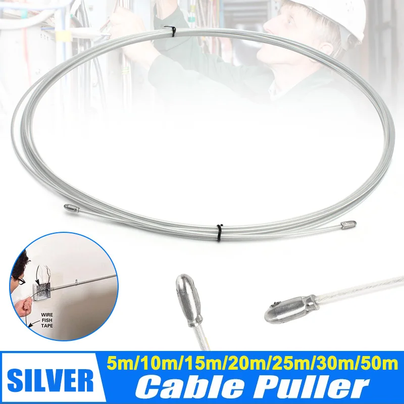 

Electrician Tape Conduit Ducting Cable Puller Tools Wire Threader Puller With Roller Head Wheel Pushing for Wiring Installation