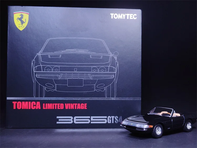 

Лимитированная модель автомобиля HeyToys Tomytec 1/64 TLV Ferrari 365 GTS4 Super run черного профазного типа, коллекция автомобилей, игрушечный автомобиль огран...