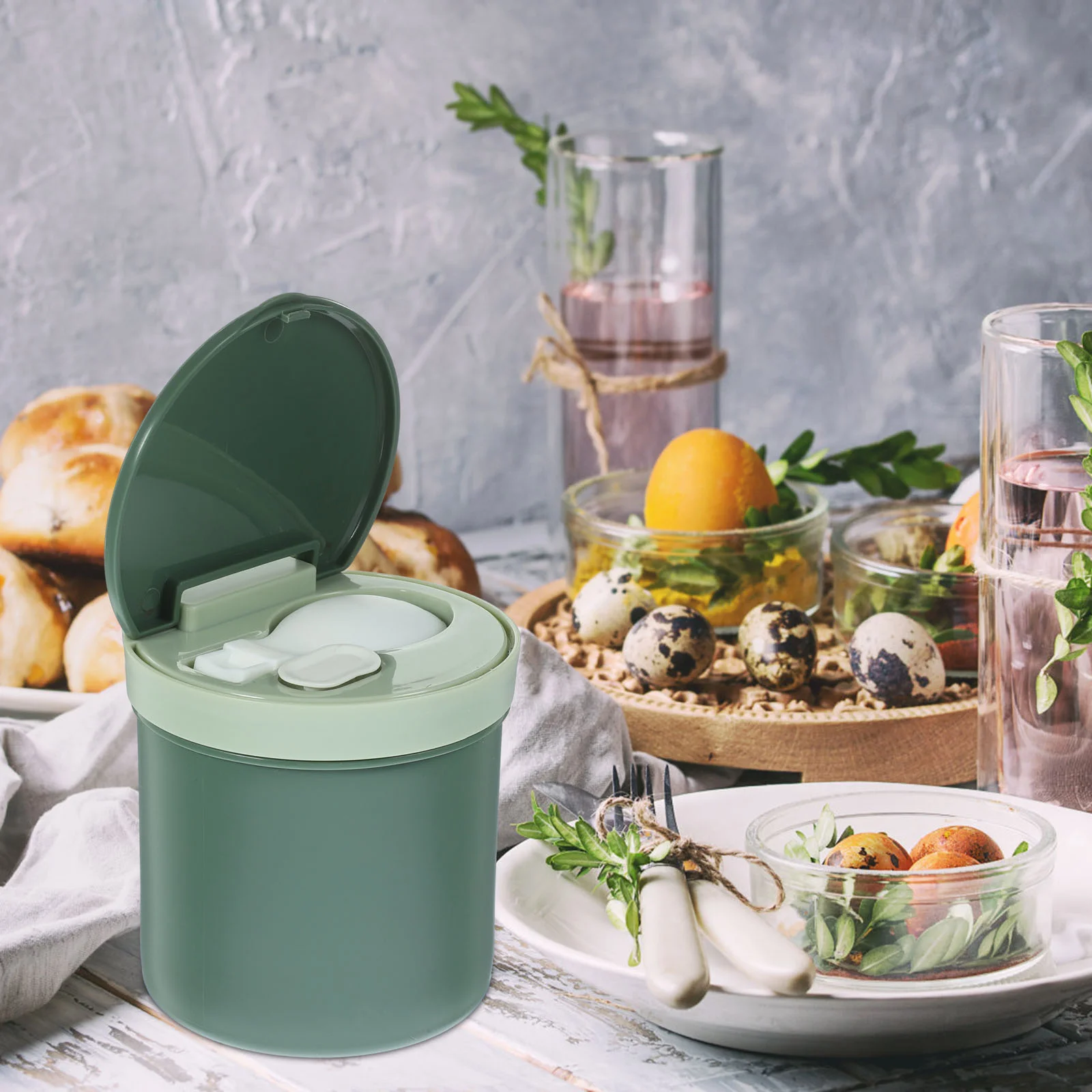 Контейнер для супа домашней чашки с ложкой крышкой кастрюли герметичной