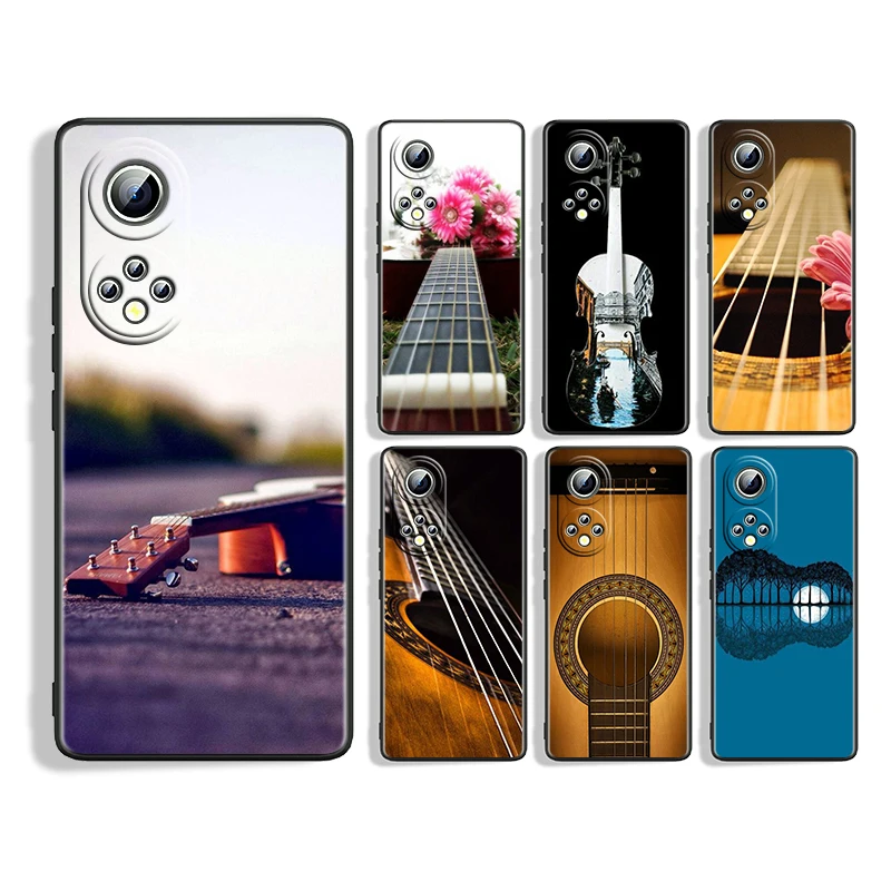 

Bass Guitar Strings Silicone Cover For Honor 60 50 SE 30 3i 20 20S 10 10i 10X 9X 8X 8A 7A Pro Lite Phone Case Coque