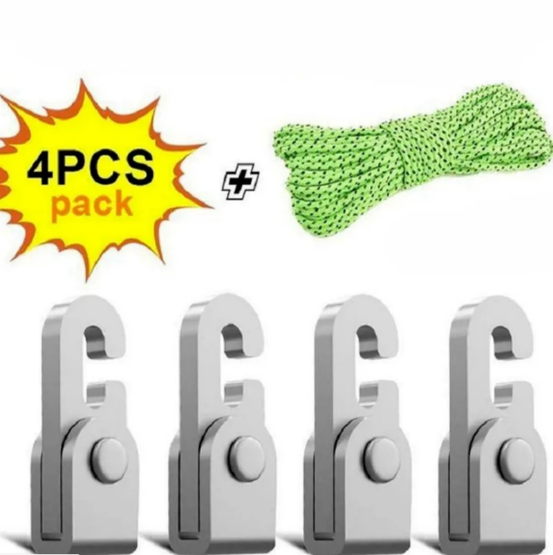 

Набор веревок для кемпинга с автоматическим замком, легко затягивающийся крючок, аксессуары для палатки