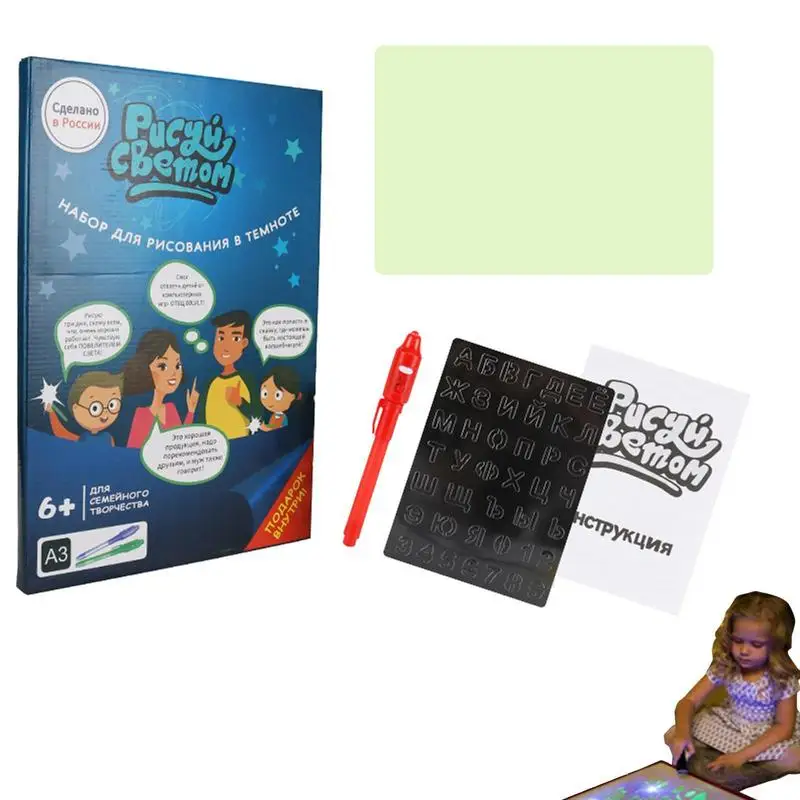 

Luminous Drawing Board Children's Toys Graffiti Board With Light-Fun Fluorescent Pen Educational Montessori Girl Christmas Gift