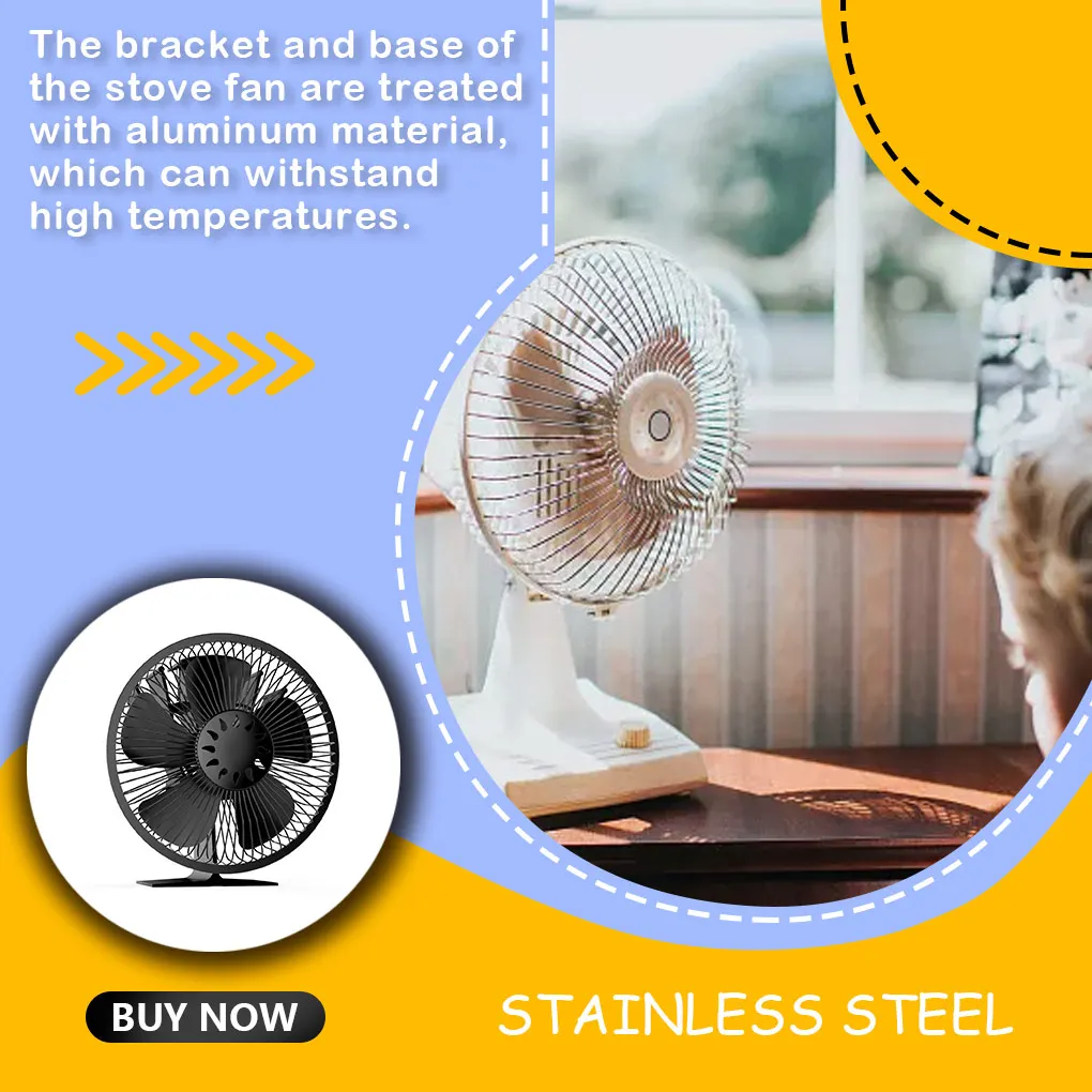 

Fireplace Fan Heat-Powered Warmer Tools Heat Distribution Tool Equipment