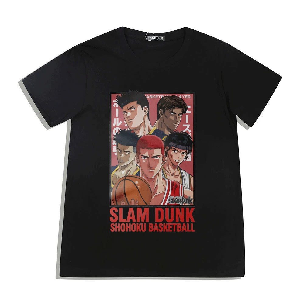 

Japanese Manga T-shirt Fashion Anime Slam Dunk T Shirt for Men Women Tops Hip Hop Streetwear Short Sleeve Tees Oversized Tshirts