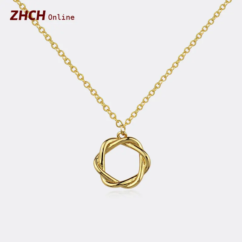 

Vintage Flower Necklace For Women Trendy Charms Round Pendants Elegant Jewelry Accessories Aesthetic Adjustable Clavicle Chain