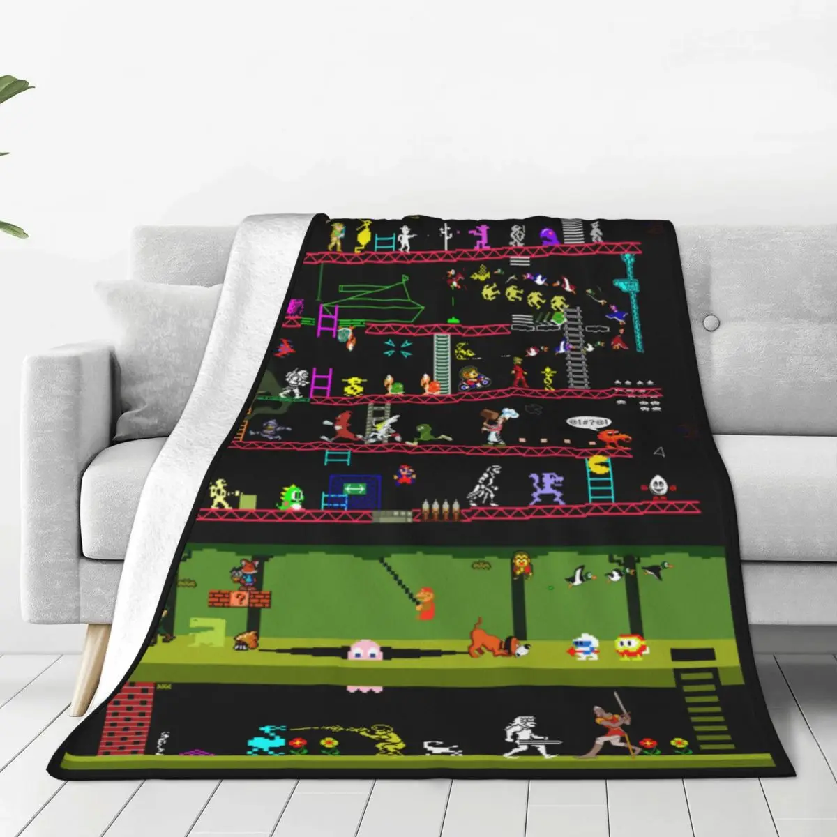 

Бархатные Одеяла для видеоигр, 50 покрывал для кровати, офиса, с воздушным кондиционированием, с коллажем и консолью FC