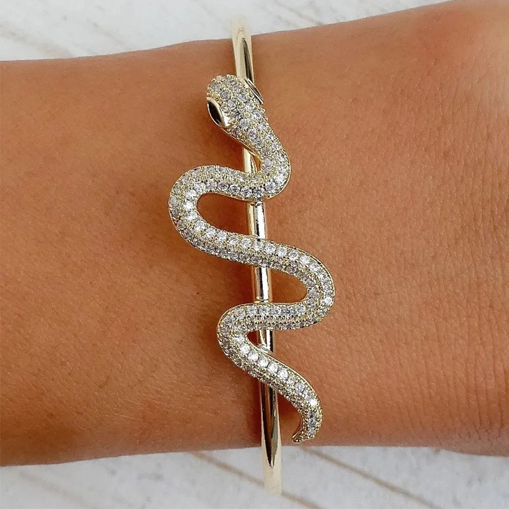 

YWZIXLN Boho Engraved Full Crystal Snake Pendant Bracelet Accessories Best Gift For Lovers Women Wholesale B058