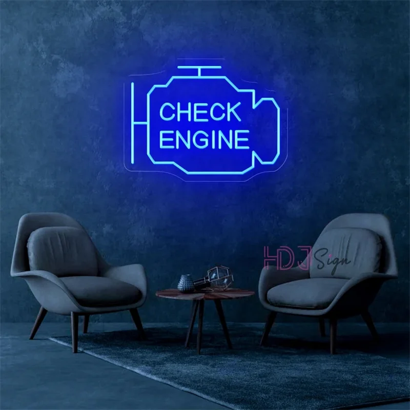 Неоновая светодиодная подсветильник Ineonlife для проверки двигателя автомобиля