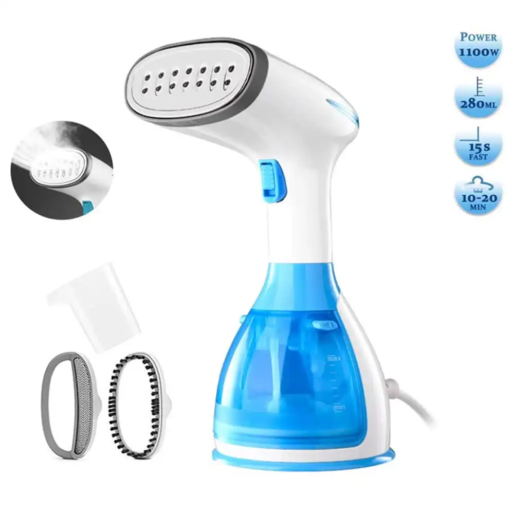 

Handheld Garment Steamer, Portable Fabric Steamer 280ml Big Removable Water Tank Vertical, Fast Heat-up Horizontal Steam Dual-Us