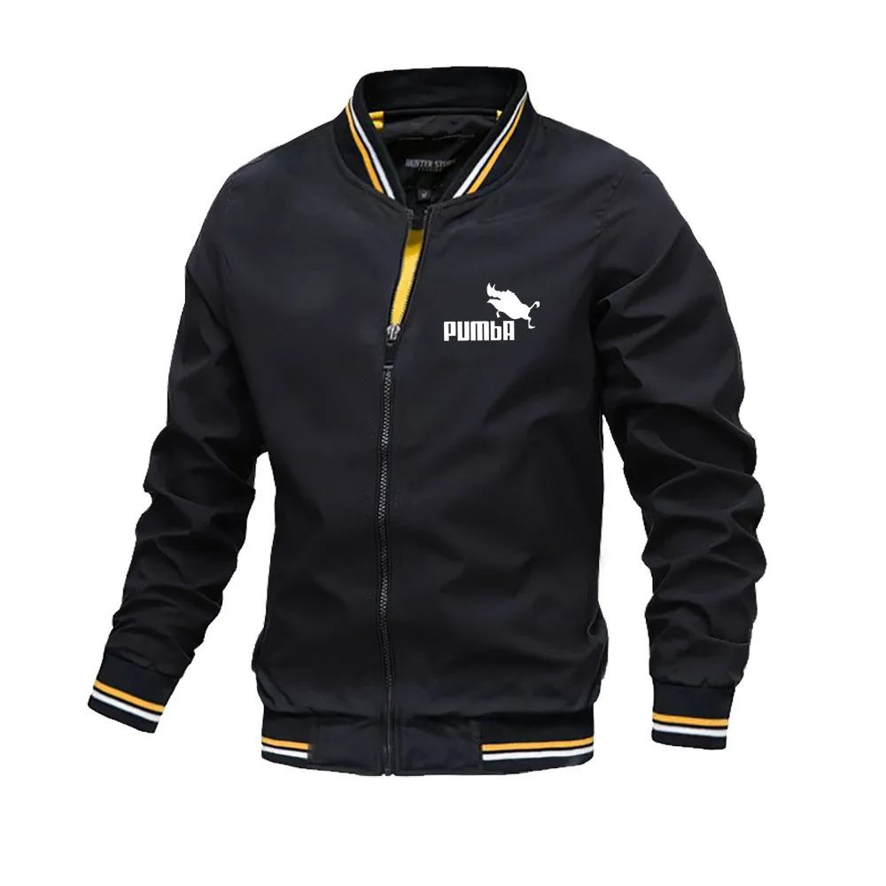 

New Male Outwear Zipper Casual Jackets Printing Brand Tops Autumn Bomber Baseball Jacket Men Fashion Slim Fit Coat Streetwear