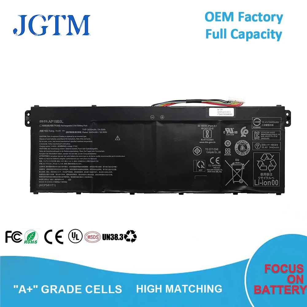 

AP19B5L Battery Replacement for ACER Aspire 5 A515-43 A515-43G A515-52 A515-52G A517-52G / Swift 3 SF314-42 SP314