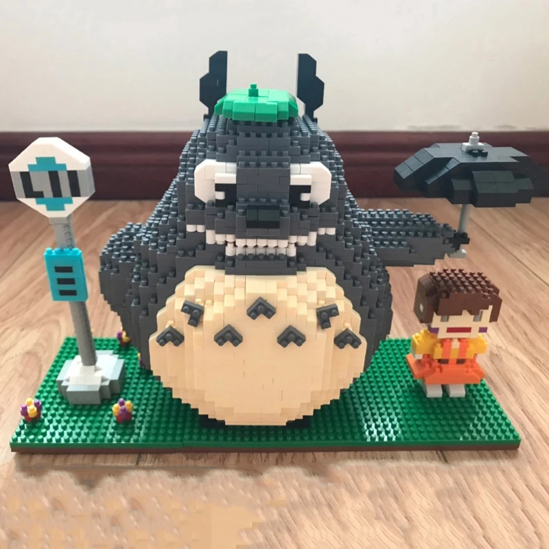 ZMS 3455 аниме Мой сосед Тоторо Кот девочка Зонт животные мини алмазные блоки