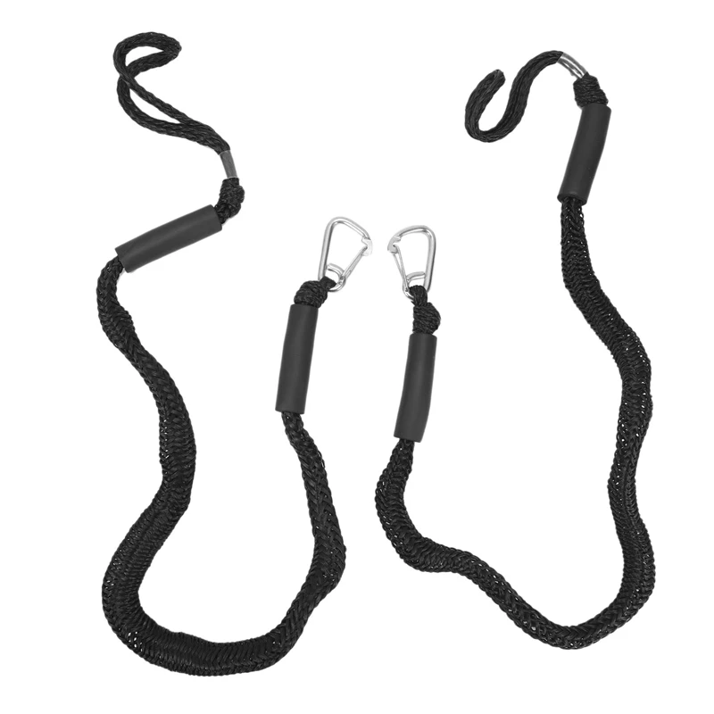 

Bungee Boat Dock Lines with Hook 4 Feet Dockline Mooring Rope Boat Accessories Docking Lines Shock Cords for Boats Kayak