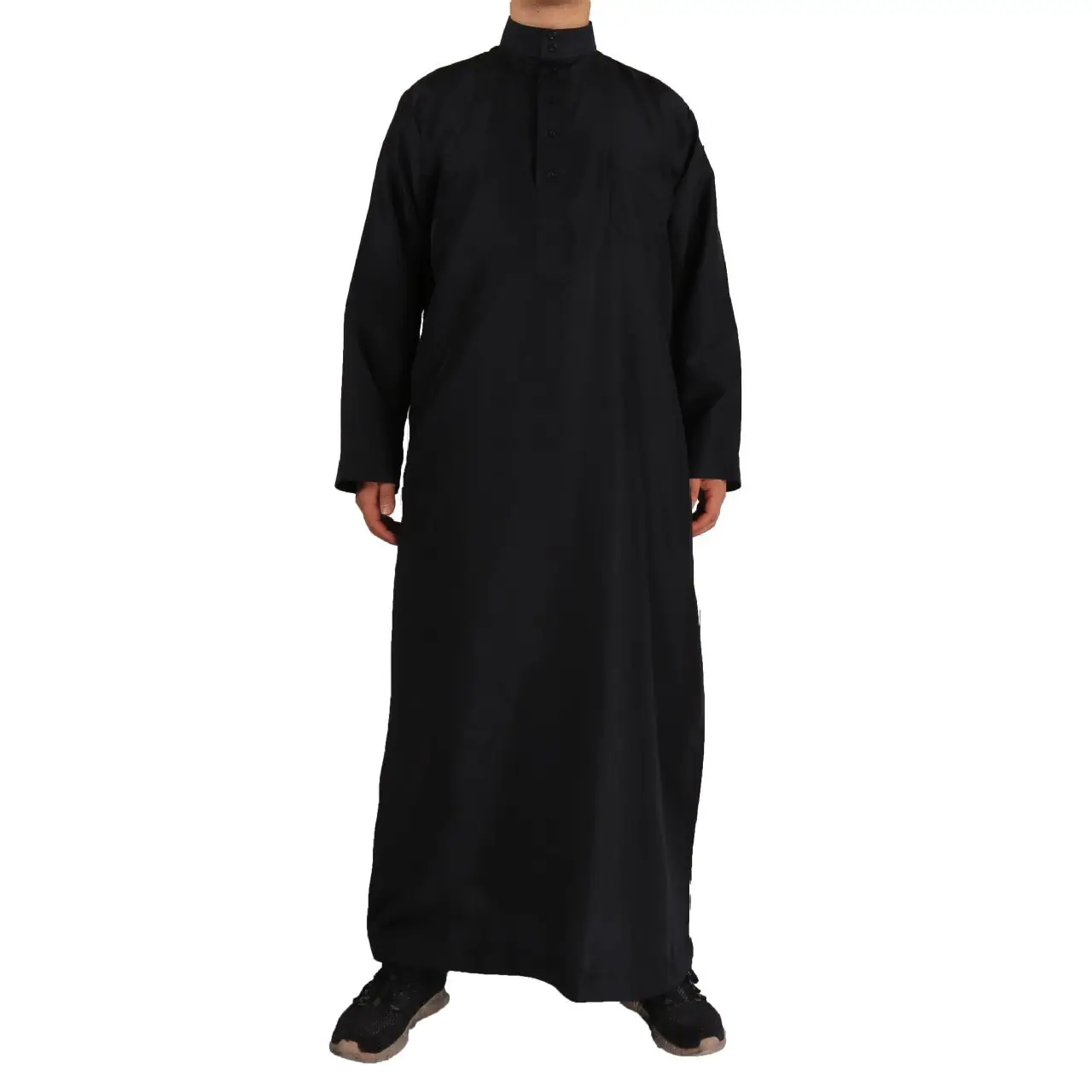New Men Jubba Thobe Muslim Robe Arabic Turkish Islamic Clothing Abaya Dubai Kaftan Long Sleeve Soild Saudi Arabia Clothes
