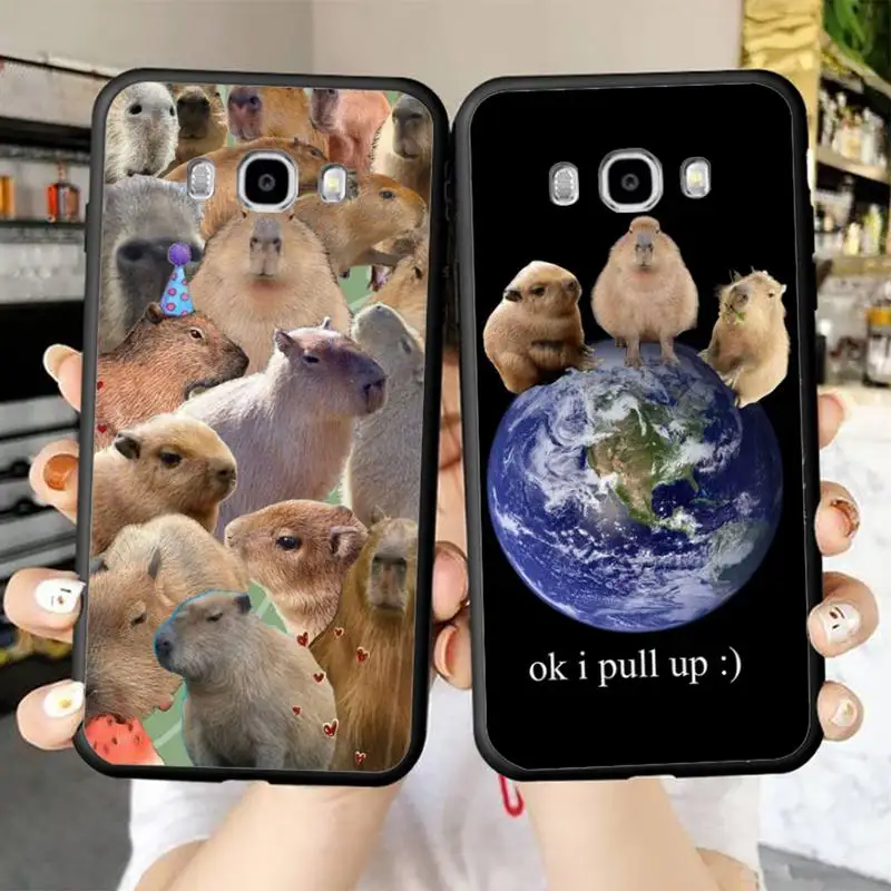 

Cute cartoon animal Capybara Phone Case for Samsung J 2 3 4 5 6 7 8 prime plus 2018 2017 2016 core