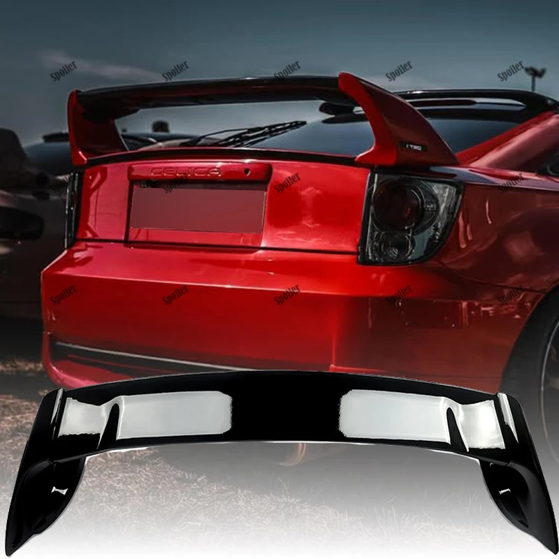 Фото Для TOYOTA CELICA Задний спойлер багажника VVT 2000 02 03 04 2005 Высококачественный ABS-пластик, автомобильный GT-спойлер, спойлер-крыло на багажник №3