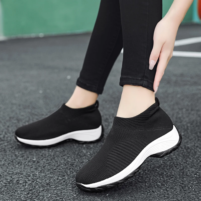 Women Sneakers Breathable Mesh Casual Shoes Platform Sneakers Platform Woman Vulcanize Shoes Walking Zapatillas Mujer