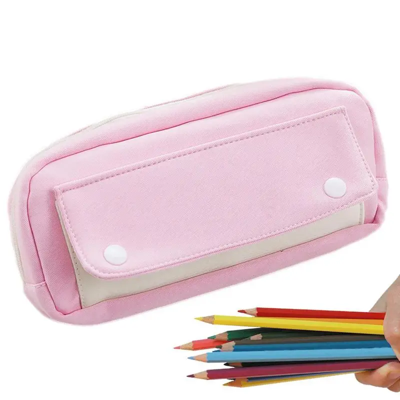 

Женская косметичка-карандаш на молнии, женская сумка для хранения косметики, школьный дорожный карандаш для ручек и карандашей