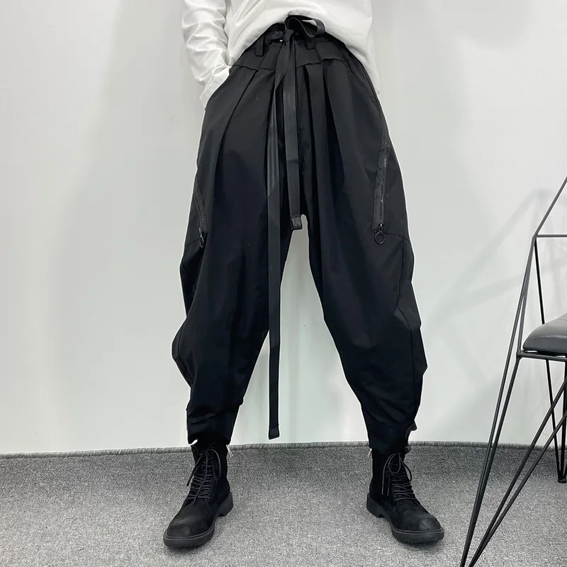 Spring And Autumn New Dark Functional Style Loose Harun Leggings Men's Street Style Fashionable Versatile Thin Radish Pants