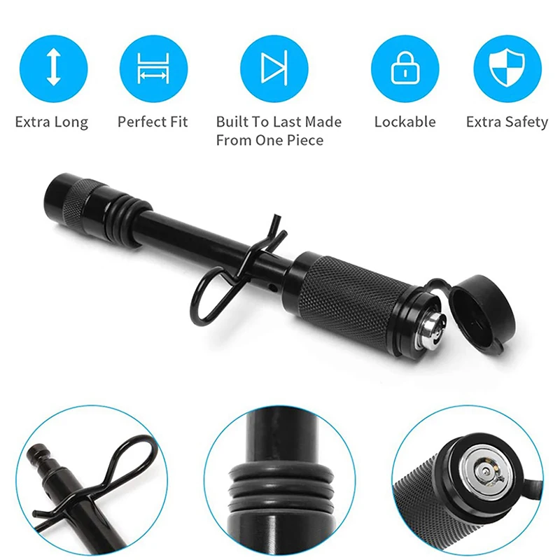

Extra Long Towing Pin Lock Extra Long Locking Hitch Pin With Anti-rattle Function Car Accessories