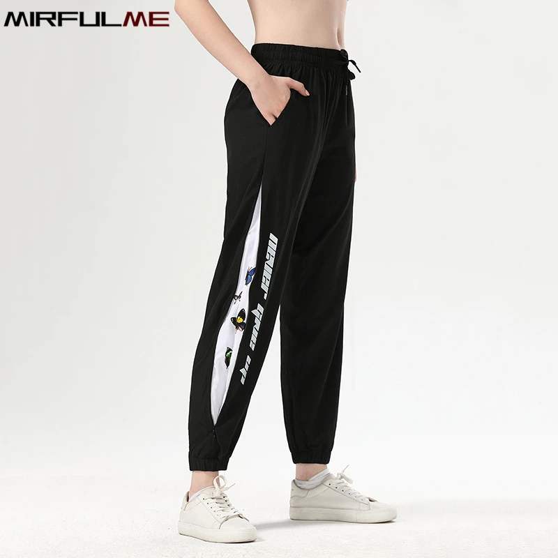

Women Thin Loose Harem Pant Printed Yoga Pants High Waist Sport Leggings Side-Zipper Running Trouser Gym Fitness Jogger Bloomers