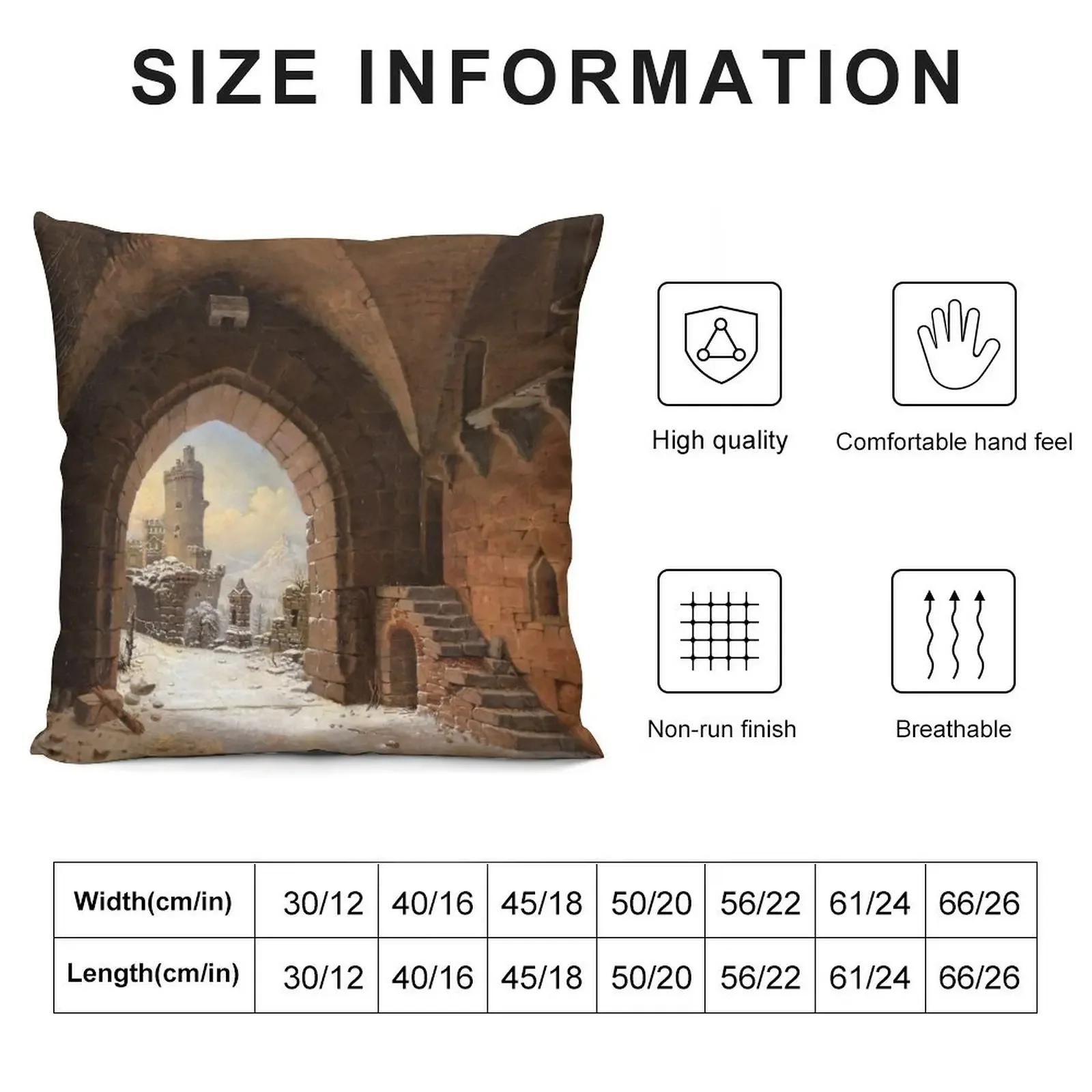 Замок Falkenstein в Харзе (19 века) - Wilhelm Steuerwaldt Пледы Подушка Диван Подушки