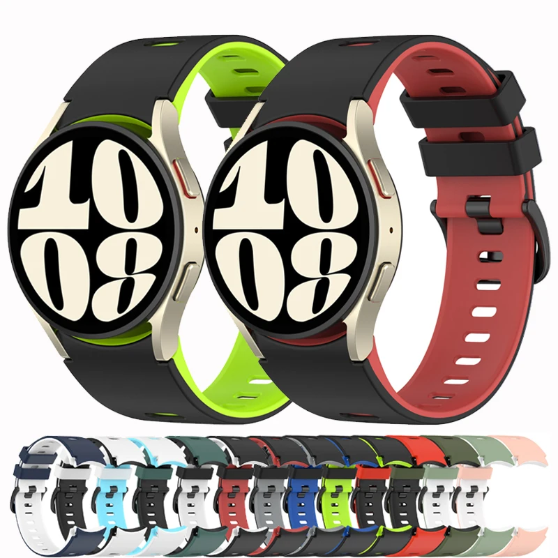 

No Gaps Strap for Samsung Galaxy Watch 6 5 4 40mm 44mm 4Classic 42/46mm 5Pro 45mm Sport Silicone Watch Bracelet 6Classic 43/47MM