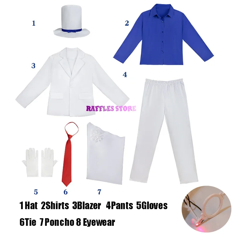 2025 Новый костюм для взрослых и детей Conan Kid the Phantom Thief аниме карнавальный шляпа