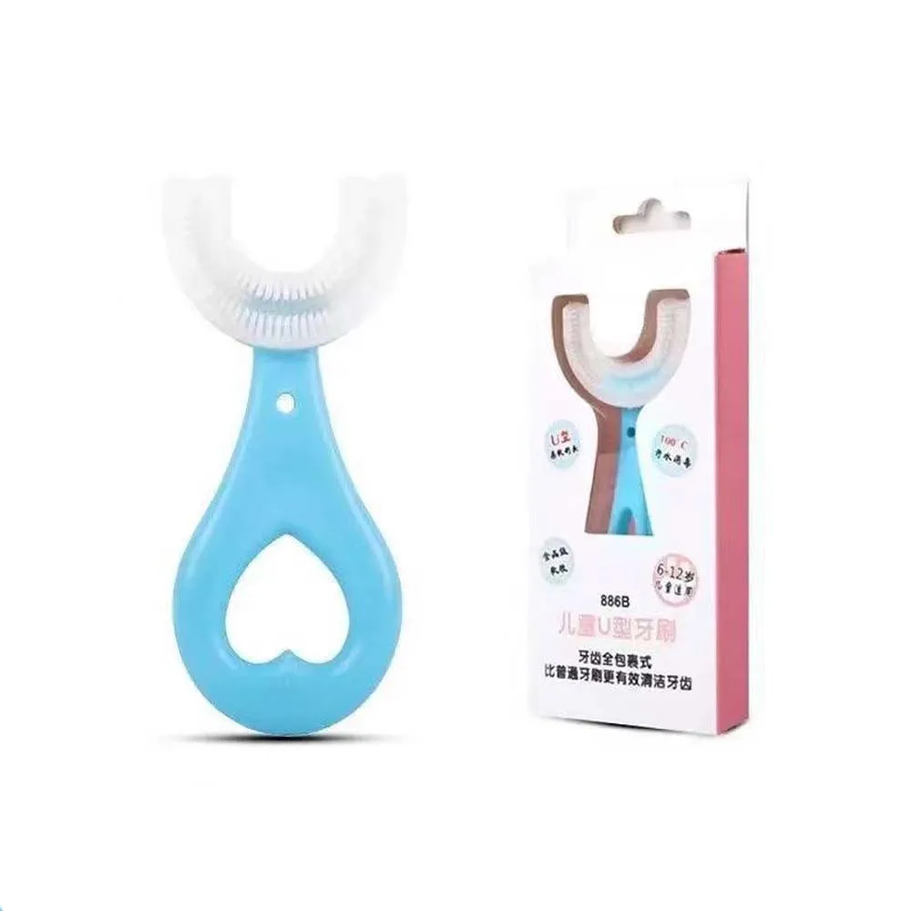 

Детская Силиконовая зубная щетка, 360 °, U-образная