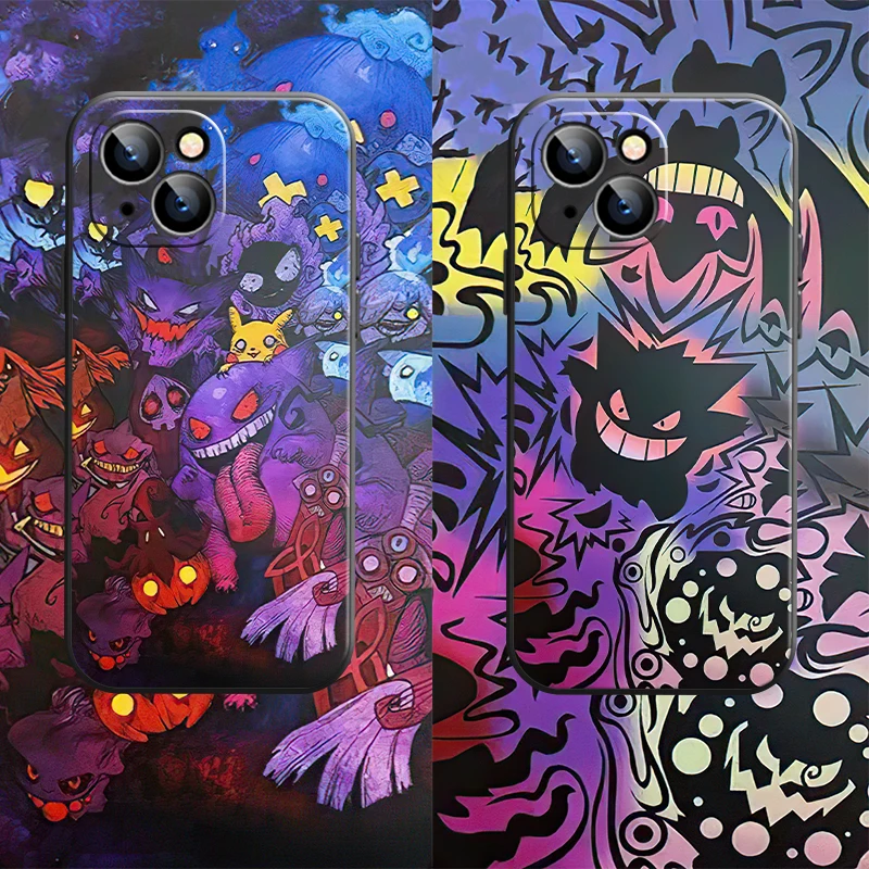 

Pokemon Gengar Phone Case for IPhone 11 13 Pro MAX 8 Plus XS XR XS Max 12 Pro 7 8 6 Cute Cartoon Anti-fall Silicone Back Cover