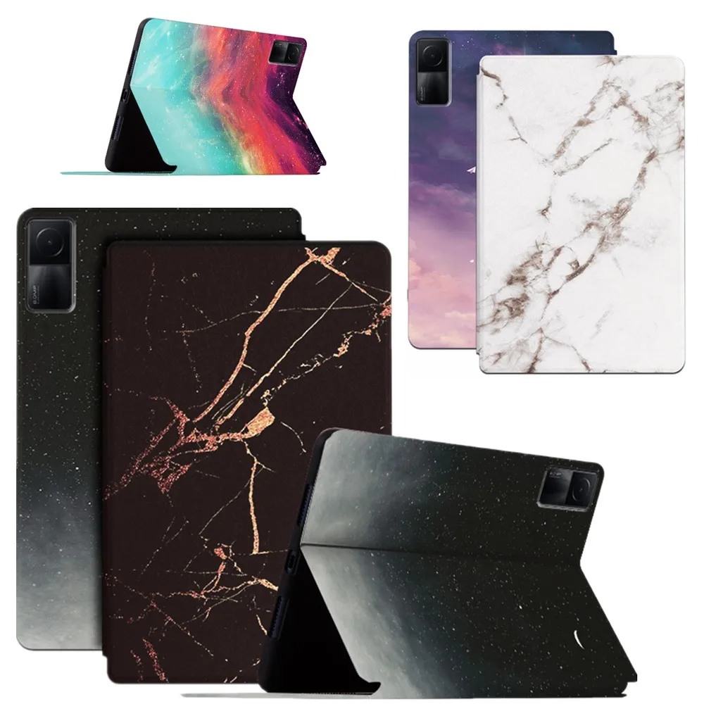 

For Xiaomi Mi Pad 5 Redmi Pad 10.6 inch Case Mi Pad 5 Pro 11'' 12.4'' Marble Printed Book Cover For Xiaomi Pad 5 Fundas Capa