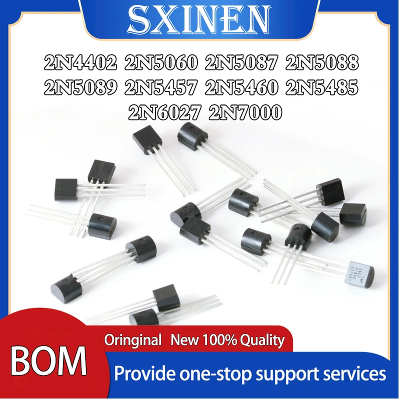 50 шт. 2N4402 2N5060 2N5087 2N5088 2N5089 2N5457 2N5460 2N5485 2N6027 2N7000 TO-92 транзистор новый - купить по