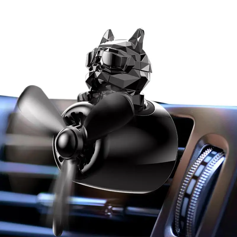 

Car Fragrance Diffuser Vent Clip Cartoon Animal Pilot Plane Air Freshener Cool Black Bulldog Design Vent Clip Air Freshener Car