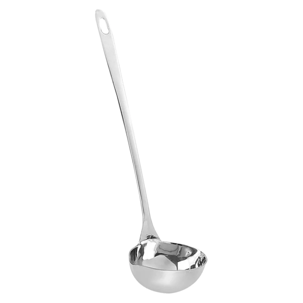 Spoon with Spout Convenient Large Ladle Stainless Steel Soup Water Household Scoop Chafing Dish Ramen Spoons