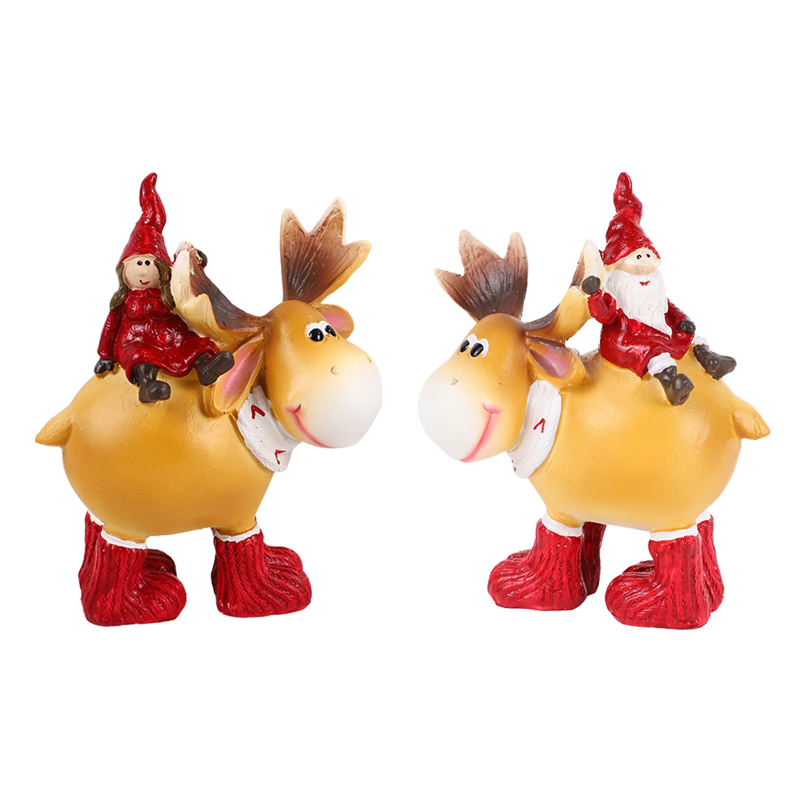 

Santa Claus Resin Ornament Christmas Resin Santa Claus Decorations Santa Sitting On Elk Figurines For Indoor Home Decor Holiday