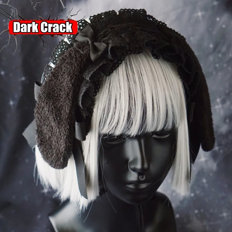 

Woman Y2K Girl Cross Hairpin Cortical Lace Lambhair Streetwear hair Barrettes Hair Clip Hairgrips Gothic Punk Harajuku hairpins