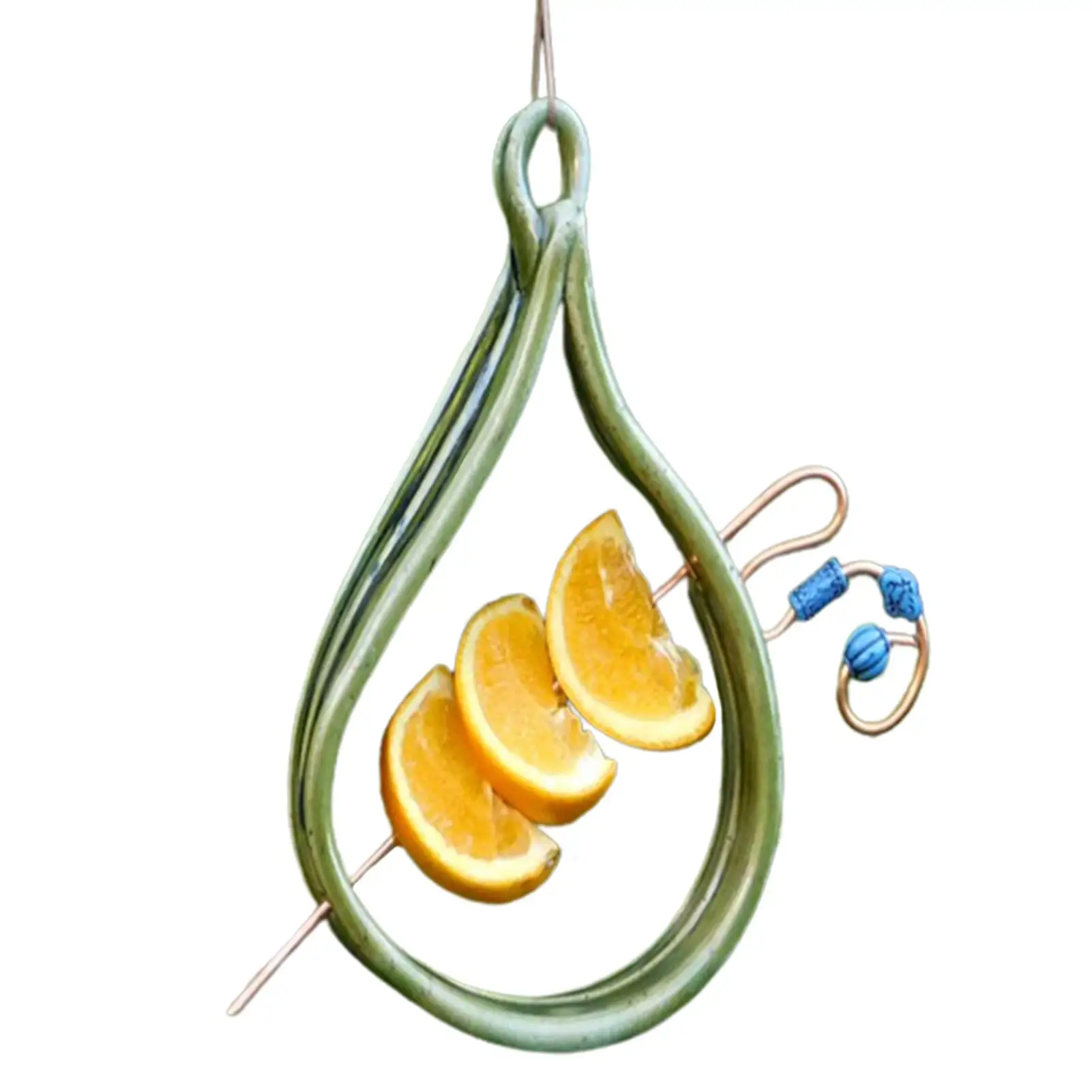 

New Pet Parrots Birds Food Holder Bird Treat Skewer Support Metal Fruit Spear Stick Meat Fruit Vegetable Skewer Feeder Toy