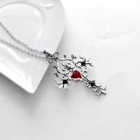 gothic vintage necklace for women cross heart pendant punk choker aesthetic accessories trendy woman jewelry 2022 free shipping