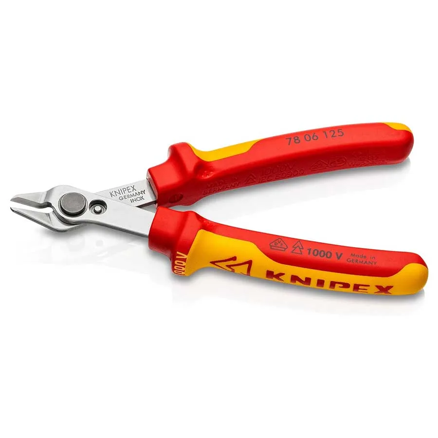 Фото KNIPEX Изолированные электронные супер ножи 1000 В VDE 125 мм Плоскогубцы для электрика 78 06 125 VDE №5