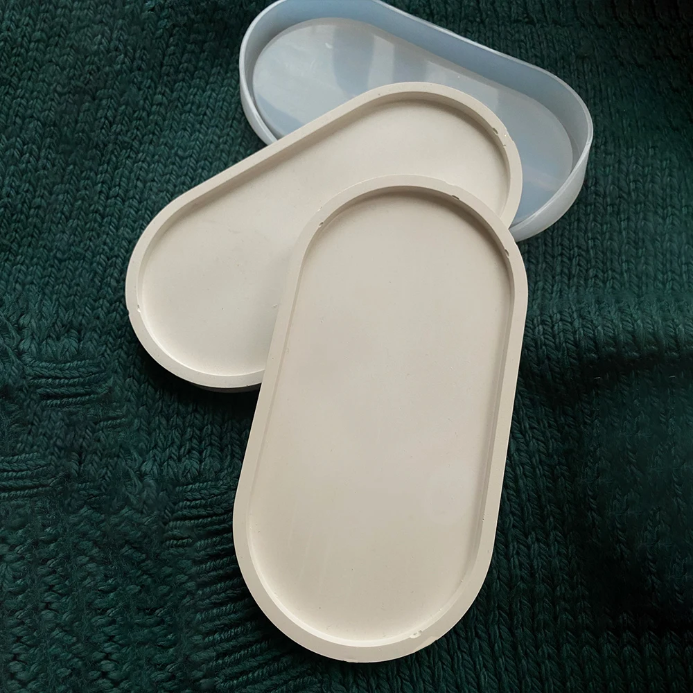 Овальная форма сделай сам коробка для хранения силиконовая поднос УФ эпоксидной