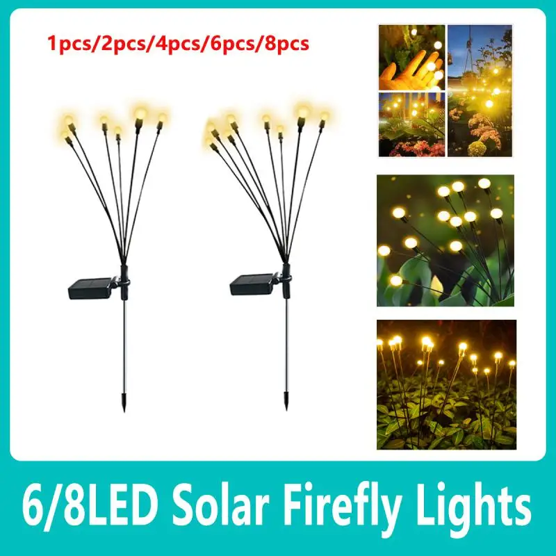 

Solar Firefly Lights 6/8LED Solar Garden Lights Outdoor Waterproof Swaying Light For Yard Patio Pathway Decoration Lawn Lamps